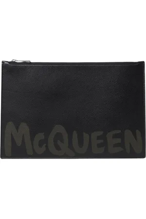 Alexander McQueen Heren, Tassen, Zwart, Maat: ONE Size Leer