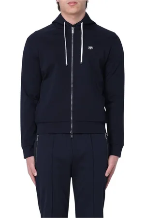 Emporio Armani Heren, Sweatshirts & Hoodies, Blauw, Maat: 2XL Katoen