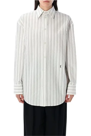 Saint Laurent Dames, Blouses & Shirts, Wit, Maat: XS Katoen