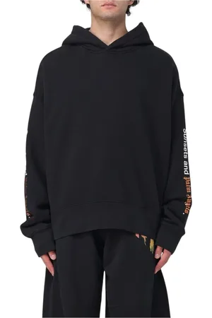 Palm Angels Heren, Sweatshirts & Hoodies, Zwart, Maat: M Katoen