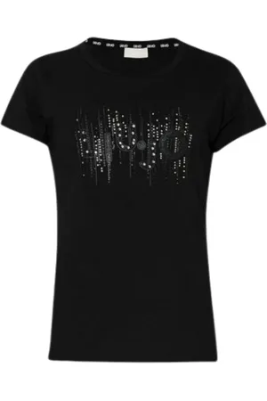 Liu Jo Dames, Tops, Zwart, Maat: 2XS Katoen