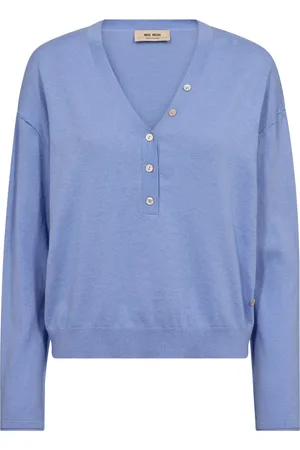 Mos Mosh Dames, Truien, Blauw, Maat: XL