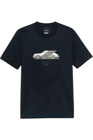 HUGO BOSS Heren, Tops, Blauw, Maat: S Katoen