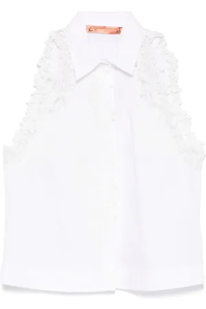 ERMANNO SCERVINO Dames, Blouses & Shirts, Wit, Maat: S Katoen