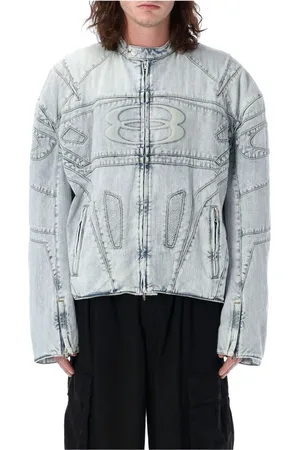 Balenciaga Heren, Jassen, Blauw, Maat: S Denim