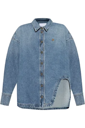 The Attico Dames, Blouses & Shirts, Blauw, Maat: S