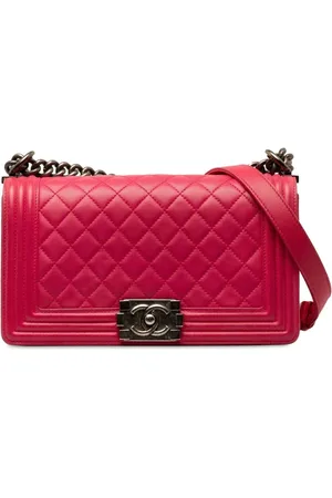 CHANEL Dames, Tassen, Roze, Maat: ONE Size Leer