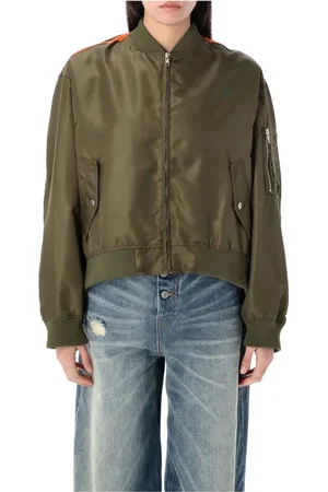 Maison Margiela Dames, Jassen, Groen, Maat: XS Leer