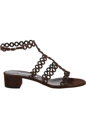 Aquazzura Dames, Schoenen, Bruin, Maat: 37 1/2 EU Leer