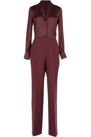 Twin-Set Dames, Jumpsuits & Playsuits, Paars, Maat: XS Viscose