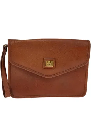 Burberry Dames, Pre-owned, Bruin, Maat: ONE Size Leer