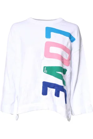 Moschino Dames, Sweatshirts & Hoodies, Wit, Maat: S Katoen