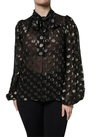 Dolce & Gabbana Dames, Blouses & Shirts, Zwart, Maat: M Zijde