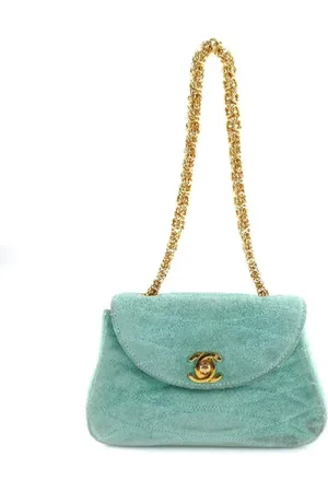 CHANEL Dames, Pre-owned, Blauw, Maat: ONE Size Suède