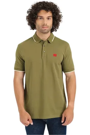 HUGO BOSS Heren, Tops, Groen, Maat: M Katoen
