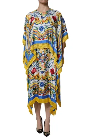 Dolce & Gabbana Dames, Jurken, Veelkleurig, Maat: 2XS Zijde