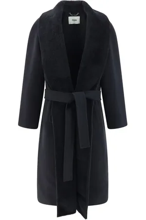 Fendi Dames, Mantels, Zwart, Maat: S Wol