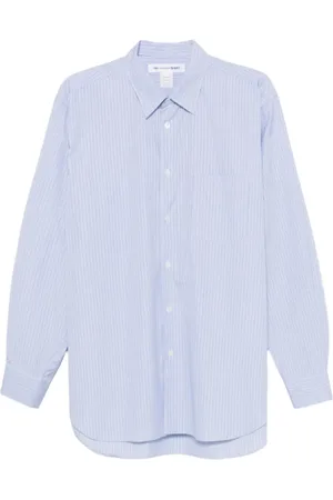 Comme des Garçons Heren, Overhemden, Blauw, Maat: M Katoen