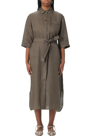 Max Mara Dames, Jurken, Groen, Maat: M Linnen