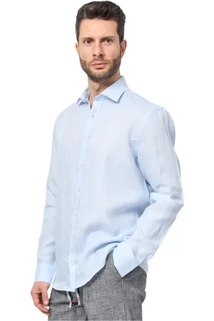 Bugatti Heren, Overhemden, Blauw, Maat: 2XL Linnen