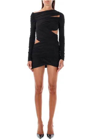 The Attico Dames, Jurken, Zwart, Maat: S Jersey