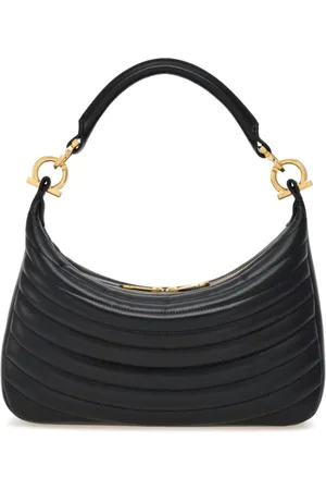 Salvatore Ferragamo Dames, Tassen, Zwart, Maat: ONE Size Wol