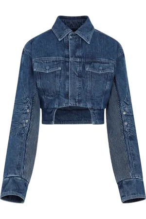 OFF-WHITE Dames, Jassen, Blauw, Maat: 2XS Katoen