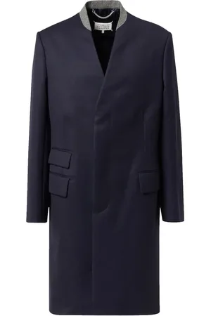 Maison Margiela Dames, Mantels, Blauw, Maat: 2XS Wol