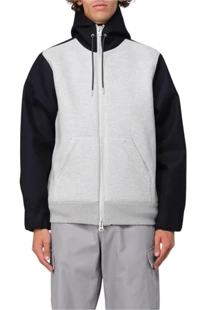 SACAI Heren, Sweatshirts & Hoodies, Grijs, Maat: S Katoen