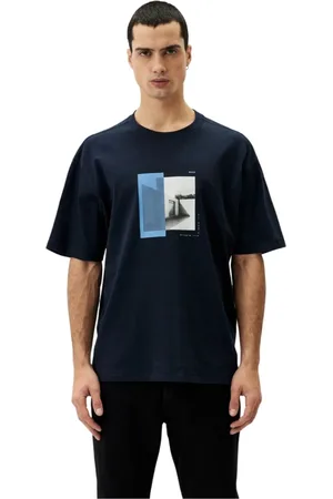 HUGO BOSS Heren, Tops, Blauw, Maat: XL Katoen