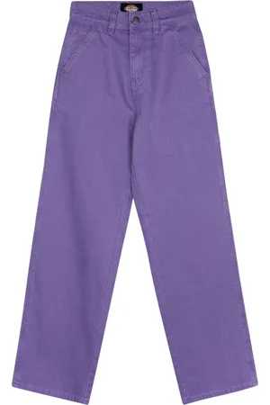 Dickies Dames, Broeken, Paars, Maat: W25 Katoen