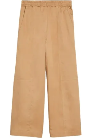 Max Mara Dames, Broeken, Bruin, Maat: XS Katoen