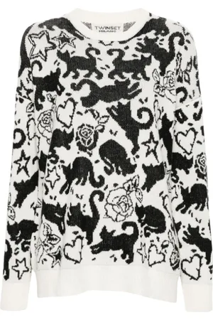 Twin-Set Dames, Truien, Veelkleurig, Maat: XS Wol