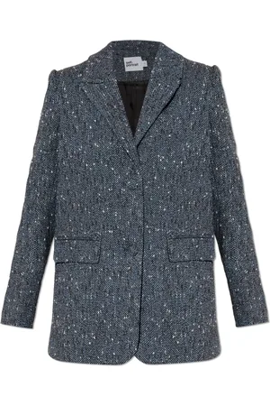 Self-Portrait Dames, Jassen, Blauw, Maat: 2XS Tweed