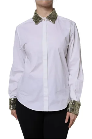 Dolce & Gabbana Dames, Blouses & Shirts, Wit, Maat: XS Katoen