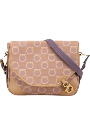 Salvatore Ferragamo Dames, Pre-owned, Paars, Maat: ONE Size Leer