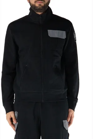 Blauer Heren, Sweatshirts & Hoodies, Zwart, Maat: L Katoen