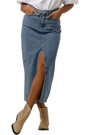 NOTRE-V Dames, Rokken, Blauw, Maat: XL Denim