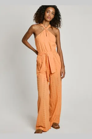 Pepe Jeans Dames, Jumpsuits & Playsuits, Oranje, Maat: S Leer