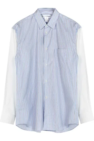 Comme des Garçons Heren, Overhemden, Blauw, Maat: L Katoen