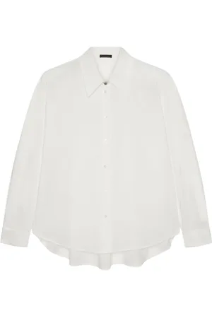Elena Miro Dames, Blouses & Shirts, Wit, Maat: 2XL Katoen