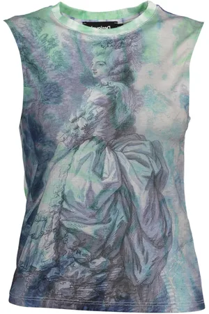 Desigual Dames, Tops, Blauw, Maat: M