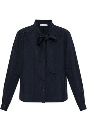 Self-Portrait Dames, Blouses & Shirts, Blauw, Maat: M Viscose