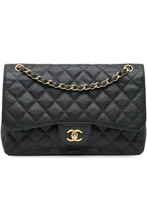 CHANEL Dames, Pre-owned, Zwart, Maat: ONE Size Leer