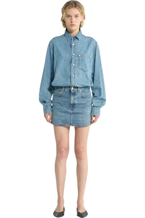 haikure Dames, Jurken, Blauw, Maat: S Denim