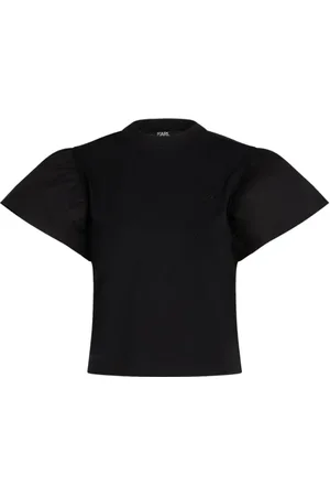 Karl Lagerfeld Dames, Tops, Zwart, Maat: M Katoen