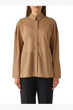 Max Mara Dames, Blouses & Shirts, Bruin, Maat: S Katoen