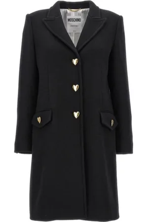 Moschino Dames, Mantels, Zwart, Maat: M Wol