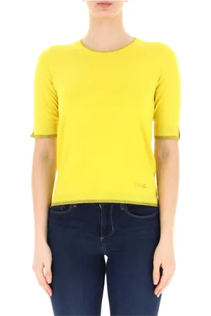 Liu Jo Dames, Truien, Geel, Maat: XS Viscose