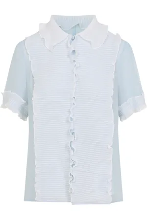 Jil Sander Dames, Blouses & Shirts, Blauw, Maat: 3XS Zijde